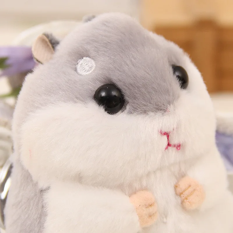 AOSST11CM Hamster Plush Doll Exquisitely Lovely Pendant Key Bag Buckles Gifts Send Girls Stuffed animals cute hamster toys | Игрушки и