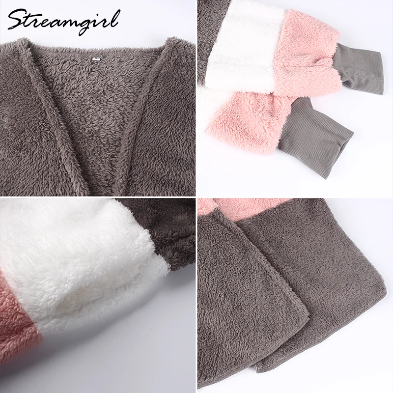 Long Cardigan Female Coat Autumn 2018 Women's Outwear Fluffy Women Sleeve Cardigans For Winter |