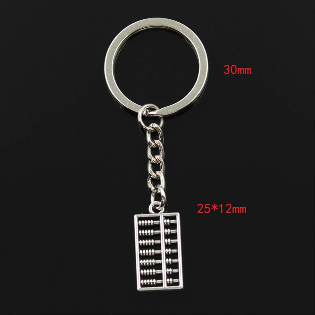 Модный брелок 25x12 мм двухсторонний Подвески счеты DIY для мужчин Jewelry ключи