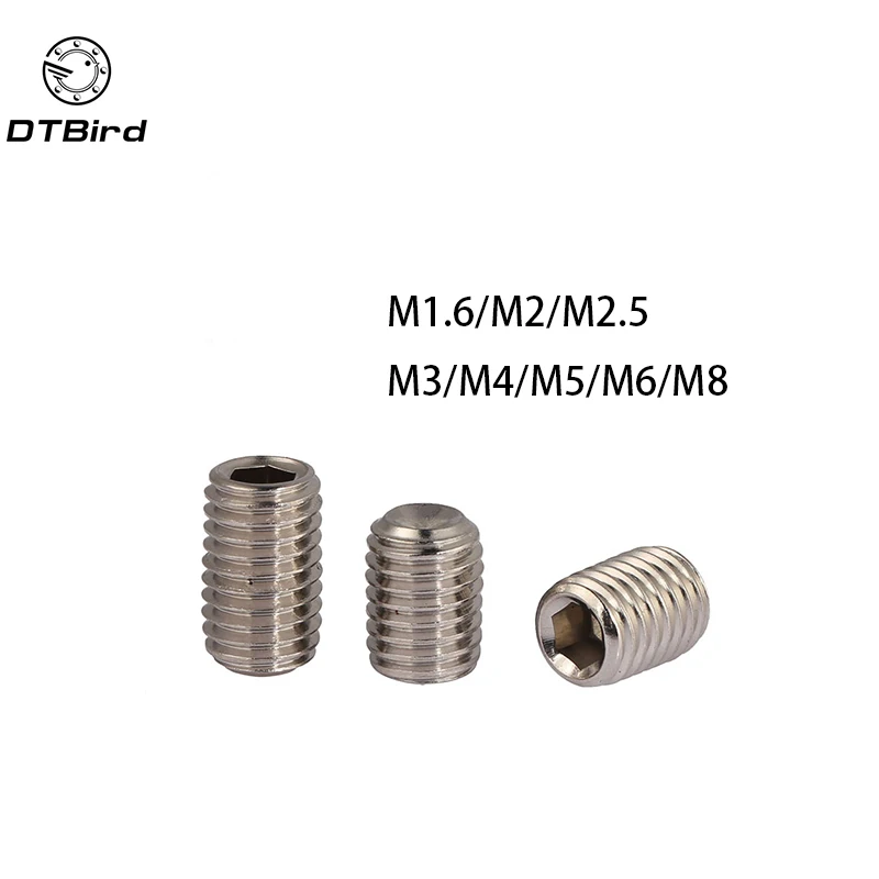 10 шт./20 штук/50 шт в наборе M1.6 M2 M2.5 M3 M4 M5 M6 M8 DIN916 Нержавеющая сталь Аллен головкой