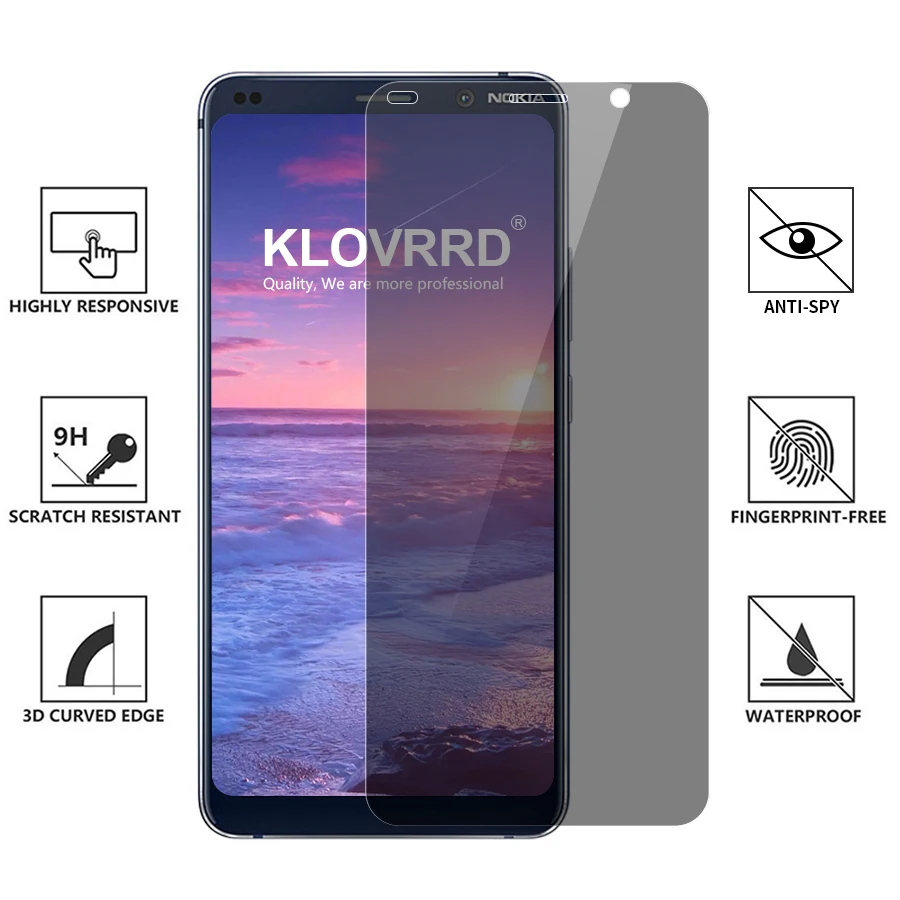 9 H надежное закаленное стекло для Nokia PureView анти шпионский экран протектор