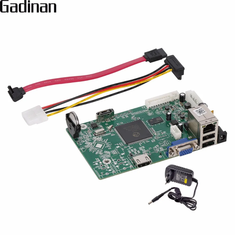 GADINAN NVR DVR Сетевой Видео регистраторы DIY основная плата 8CH P 960 P/12CH 1080 1 SATA HDD кабель