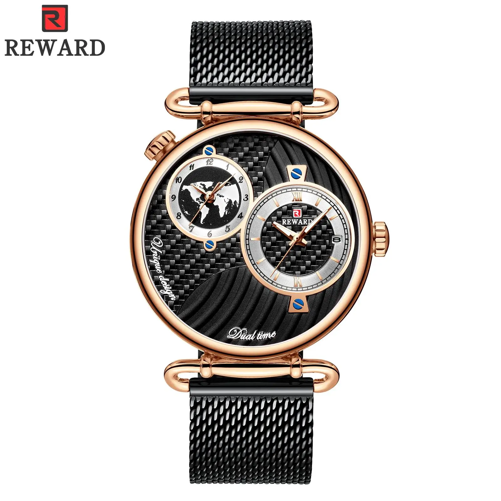 

Reward multi-function sports quartz watch men's steel belt