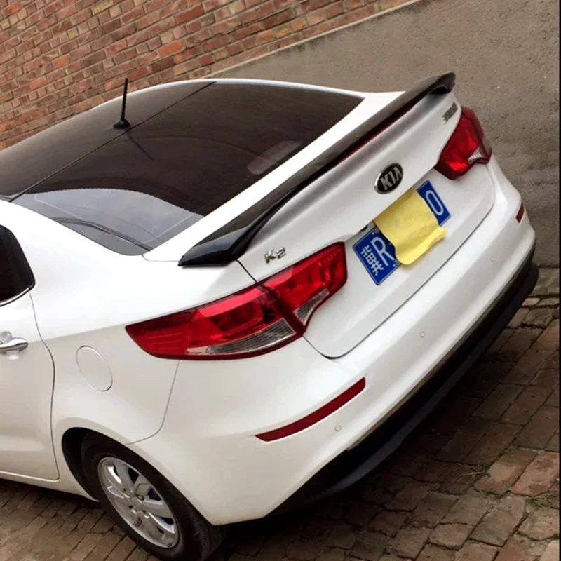 Для Kia RIO K2 2011 до Крючки из высококачественного АБС-пластика с тормозной светильник задний машинный спойлер грунт или DIY любой цвет для KIA