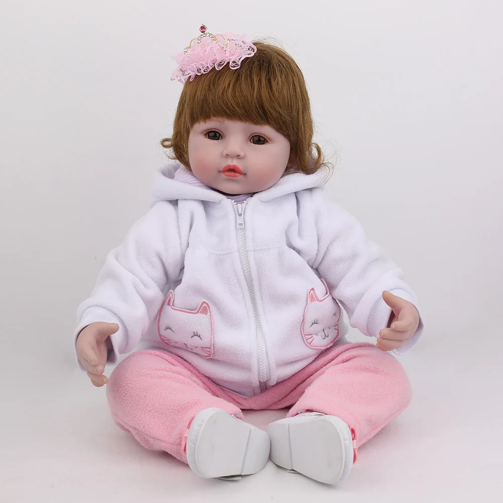 55 см NPKDOLL Reborn детский для новорожденных девочек куклы принцессы Детский