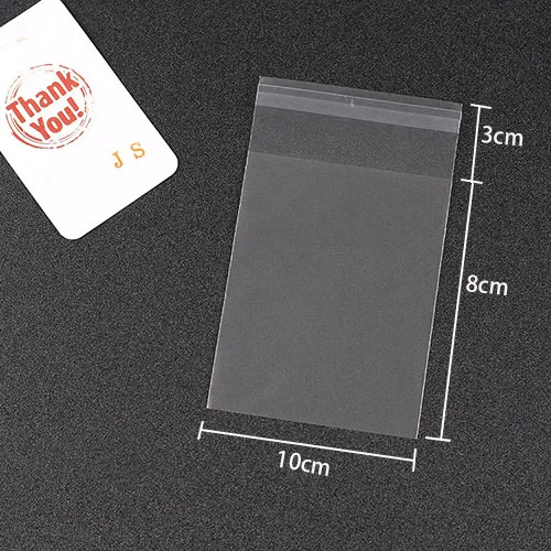 10x8cm 100 шт./лот матовый прозрачный пластиковый пакет пакеты для печенья и конфет украшения мини-Печенье сумка для десерта матовый герметичный - Цвет: 10x8cm