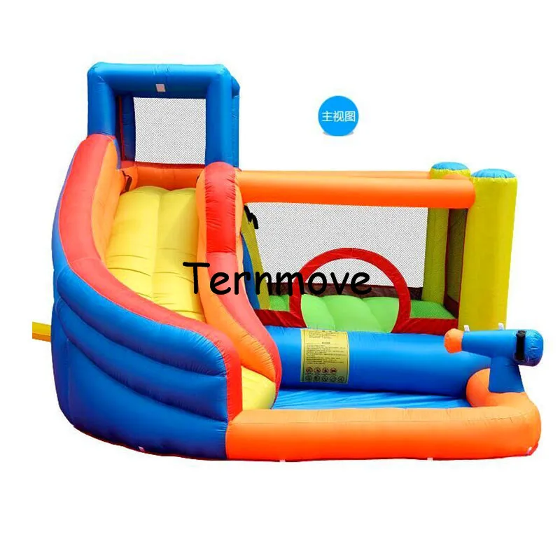 ДВОР Мини Надувной Замок Дом Двор Крытый Прыжки Вышибала с Горкой | Игрушки и