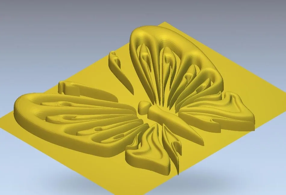 

3d model relief for cnc in STL file format butterfly