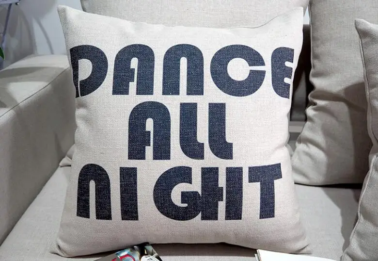 Забавный сон весь день танцевать всю ночь Чехлы Набор льняная Подушка Чехол