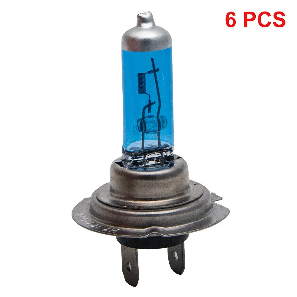 6pcs 12V 100W 8500K ксеноновых фар, Высокопрочная конструкция супер с отбеливающим эффектом выглядят головной светильник лампы Светильник лампы H7 автомобилей головной светильник лампы - Испускаемый цвет: 6pcs