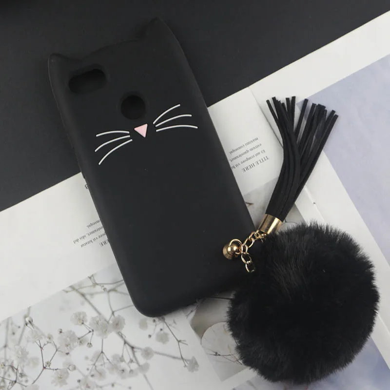Милый силиконовый чехол с 3D рисунком для Xiaomi mi 8 Lite, чехол s, Япония, блестящая борода, кошка, кошечка с милыми ушками, чехол для телефона mi 8 SE