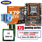 HUANANZHI X79 Deluxe игровой материнской платы с процессором Xeon E5 2660 V2 10 ядер Процессор кулер 32G Оперативная память 2*16G rec M.2 SSD WI-FI слот