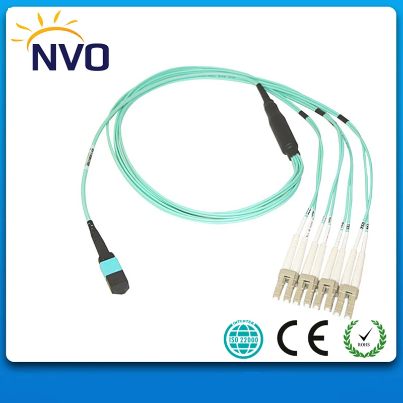 10M MPO(Female)-LC/UPC OM4 12cores 3.0mm Mini Fiber Cable LSZH Jacket 0.9mm Fan-out LC/UPC Optic for QSFP+SR module | Мобильные
