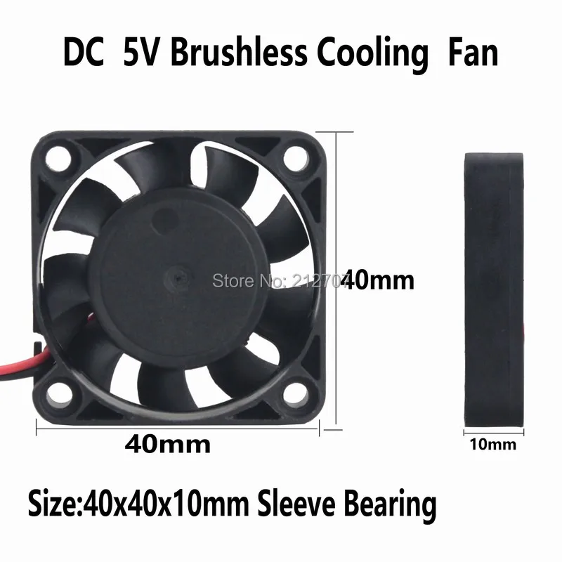 

5 Pieces/lot Gdstime 4cm 40x40x10mm 40mm 5V USB 2Pin Connector 4010S DC Cooling Fan