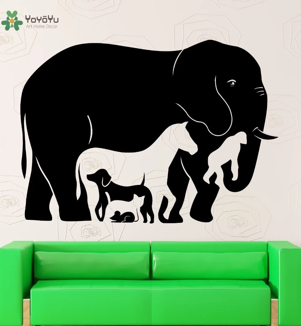 

YOYOYU Wall Decal Vinyl Art Decoration Animal Elephant Horse Monkey Removeable wall sticker Kids Room Decor Mural Poster YO387