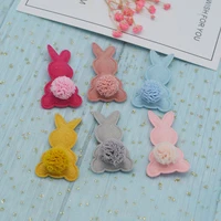 24pcslot 2 85cm felt rabbit pads patches appliques for craft clothes sewing supplies diy hair clip accessories