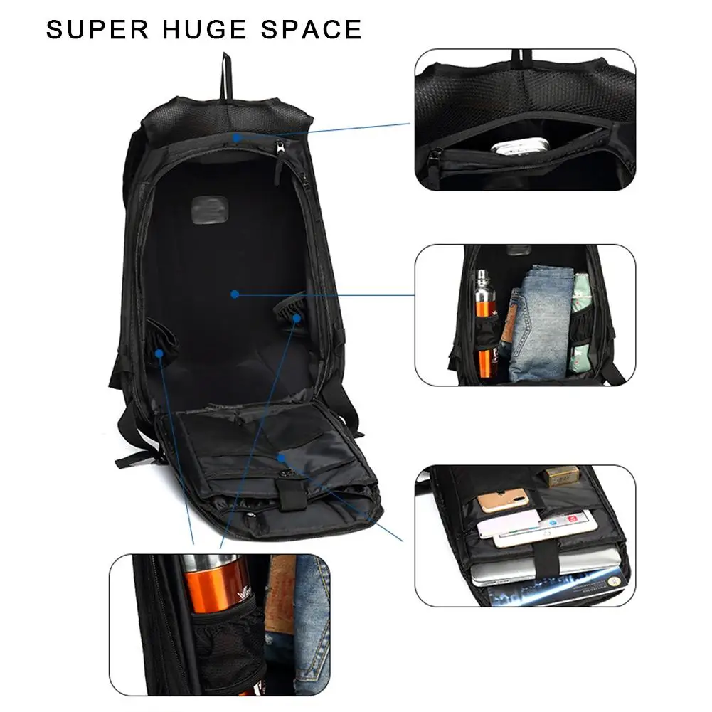 

Motorcycle Bag Hard Shell Backpack Waterproof 30L Large Capacity Riding Bag Motorcycle Backpack Cycling Storage Bag 4