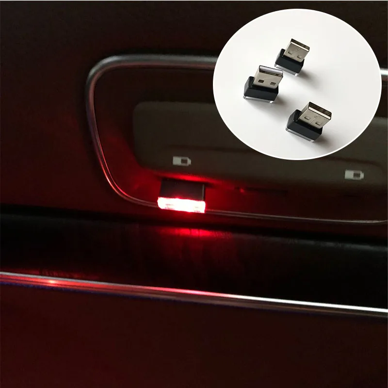 Автомобильные USB светодиодные атмосферные декоративные огни для Ford Mustang Ranger Figo KA
