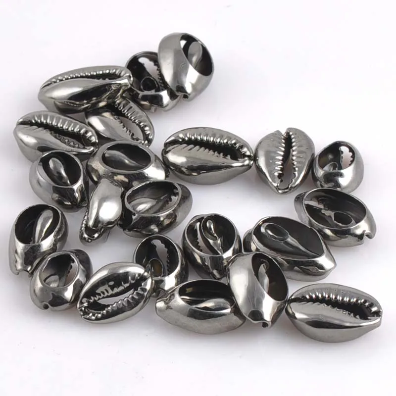 

Natural Spiral Shell Charm Pendants Conch At Random Black plated for jewelry making Diy 16-24mm 10pcs TRS0210