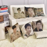 korea celebrity song zhongji linen cotton blend cushion cover home office sofa square pillow case decorative cushion covers