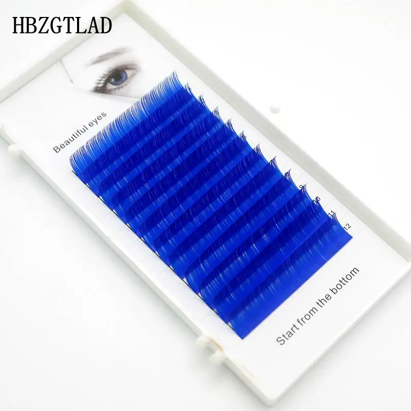 HBZGTLAD Новые Накладные ресницы C/D curl 00701 мм 8/15 Королевского синего цвета