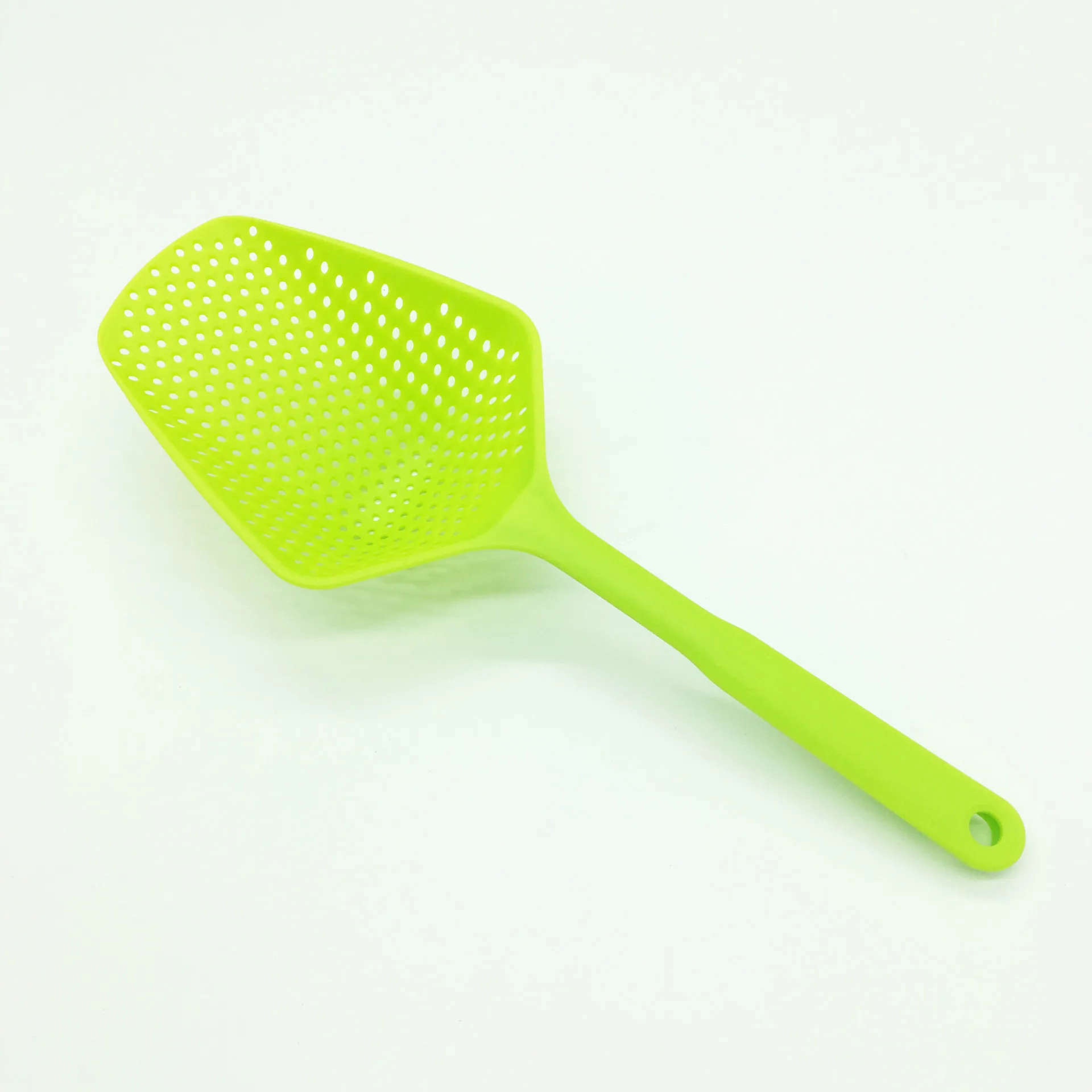 Green Doatry, 1 шт., дуршлаг, большая нейлоновая ложка, ситечки для лапши, вилки, лопаты для приготовления пищи, паста, фильтр, ложка, кухонные инструменты для овощей - Цвет: Green
