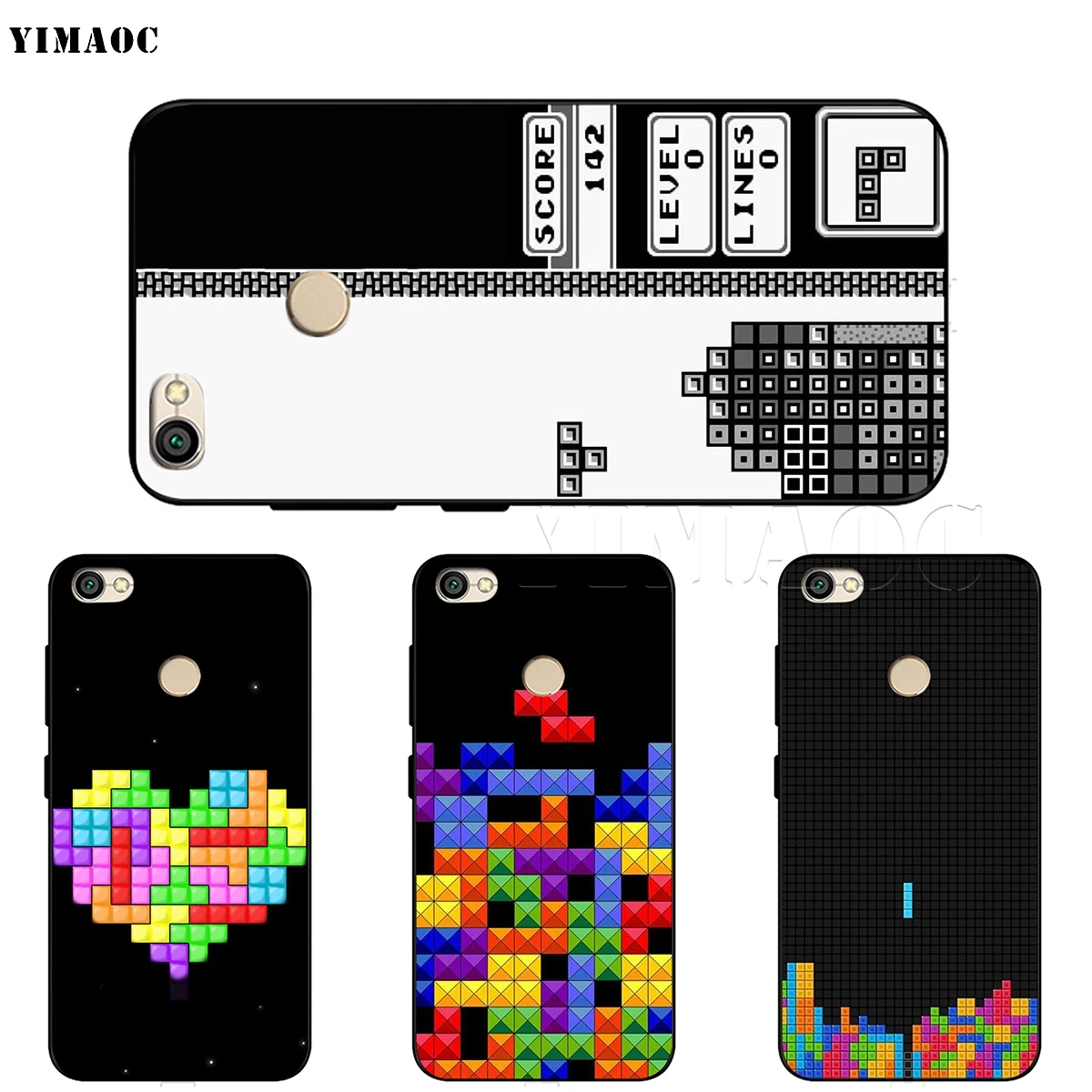 Силиконовый чехол YIMAOC Tetris для Xiaomi Redmi Note 4 4x 4a 5 5a 6 8 Pro Prime Plus | Мобильные телефоны и