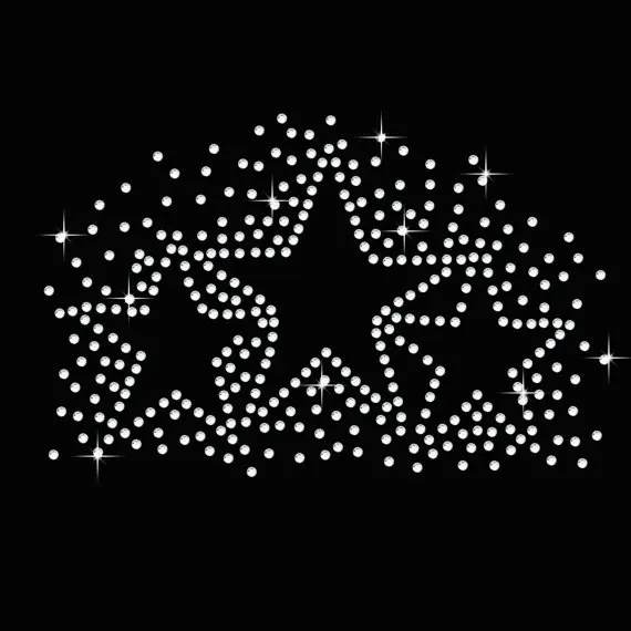 2 шт./лот футболка Звездный взрыв наклейка Hotfix Rhiestone переводная железная