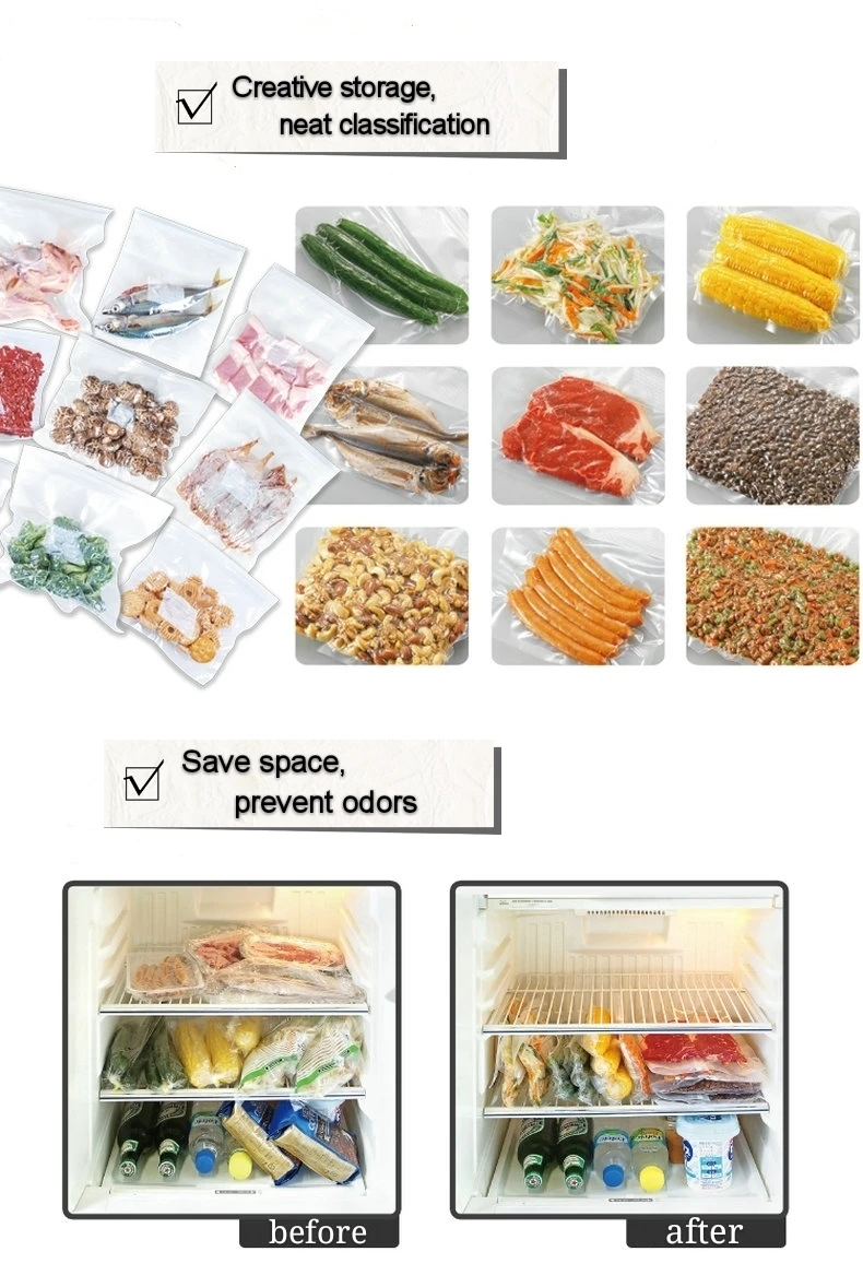 3 рулона/лот вакуумные пакеты пищевые Вакуумные Упаковочные для вакуумного