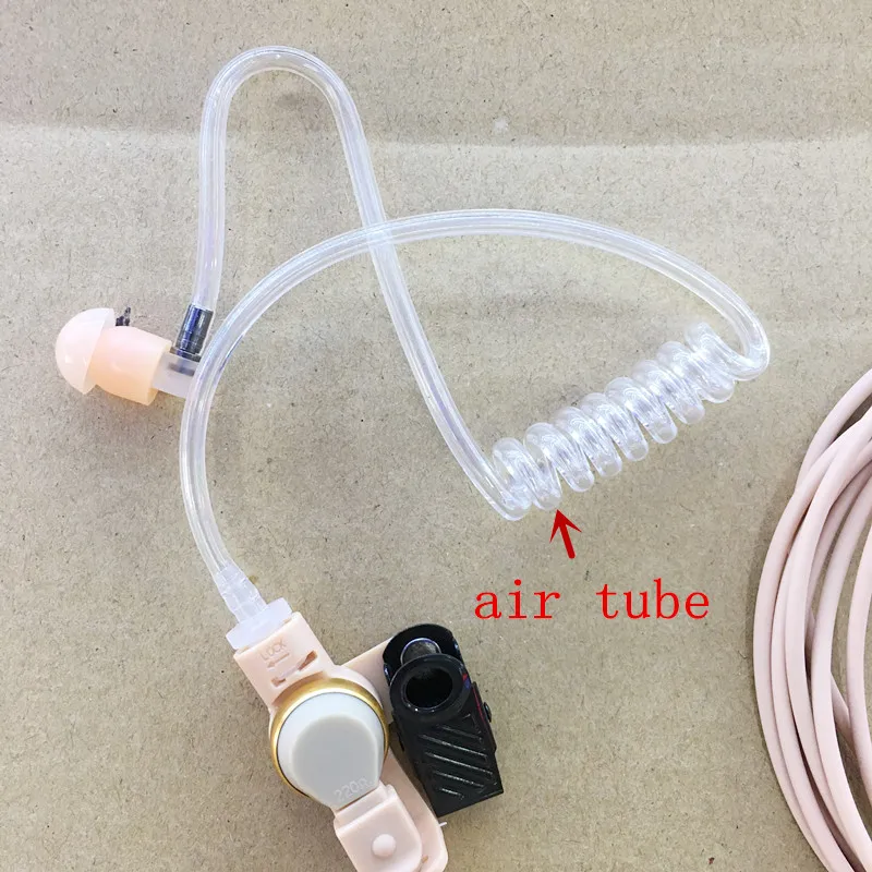 Коричневые длинные большие PTT air tube наушники 2 контакта для motorola gp300 gp88s/2000/88/3188 ep450