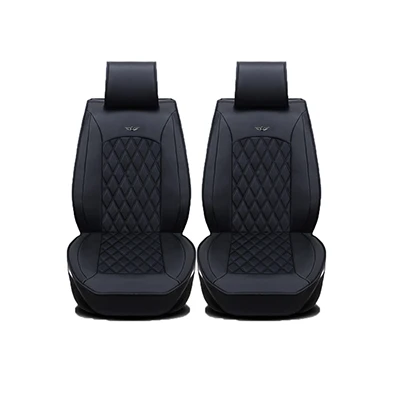 Универсальный кожаный автомобильные чехлы на сиденья для Toyota Corolla Camry RAV4 Auris Prius yalis Avensis внедорожник авто аксессуары автомобиль палочки - Название цвета: Black no pillow