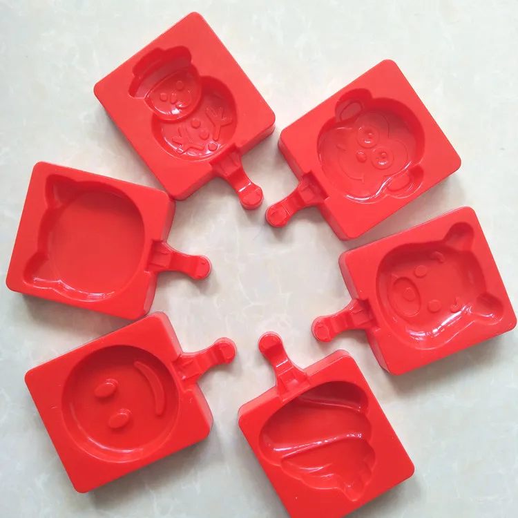 Diy самодельная форма для льда Милая мультяшная мороженого смайлик силиконовая