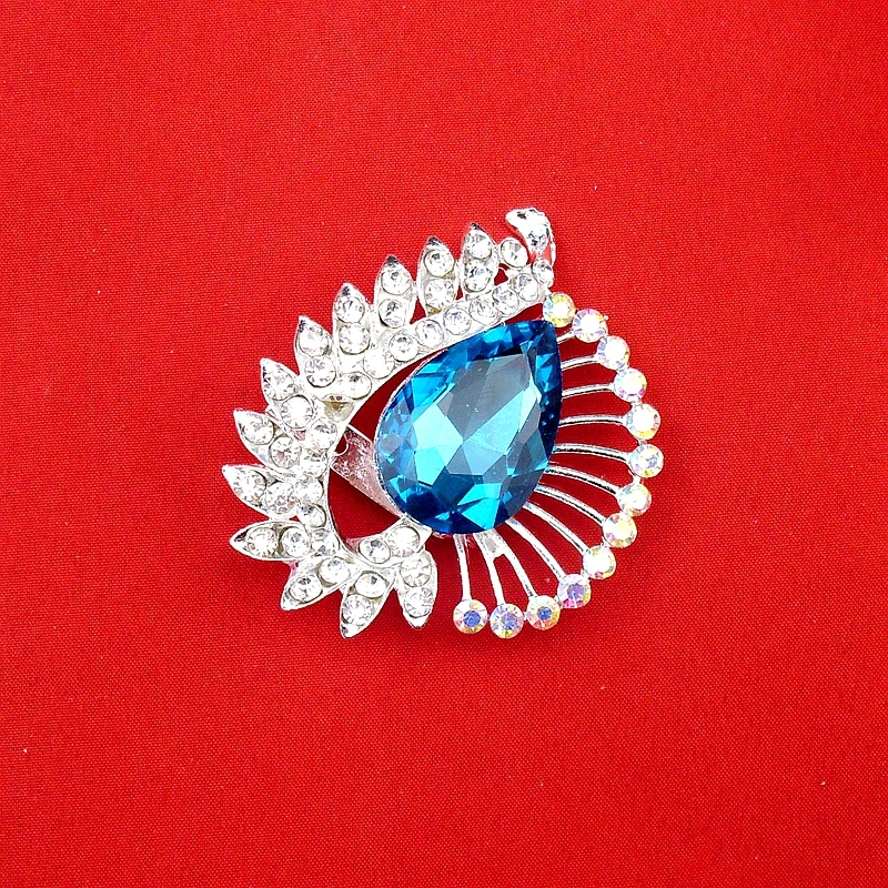 Новые броши большие кристаллы посеребренные Изящные высококачественные