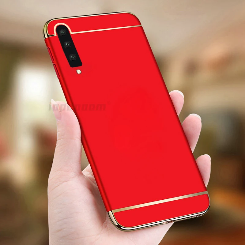 Роскошный чехол 3 в 1 для Samsung Galaxy A7 2018 жесткий накладка из поликарбоната A750 A750F с
