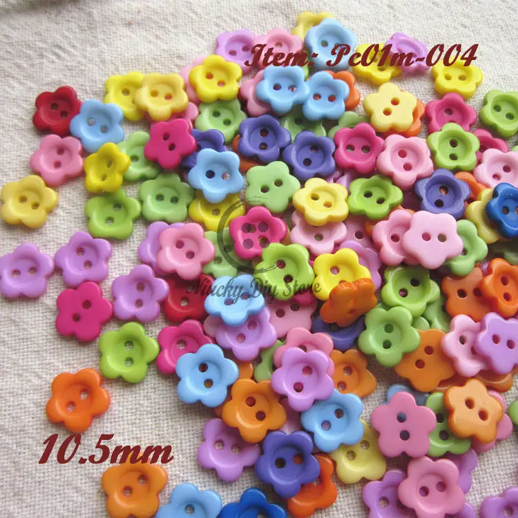 100 шт. пластиковые пуговицы для детского шитья 10 5 мм|scrapbooking accessories|flower plastic buttonsbuttons