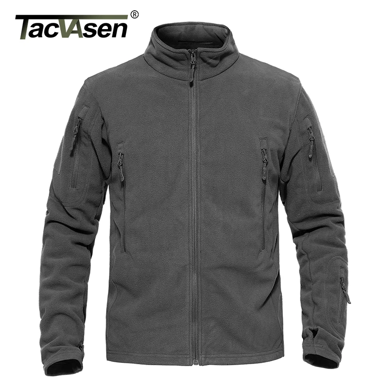 TACVASEN, Мужская зимняя флисовая куртка, военная тактическая куртка, пальто, мужская теплая куртка, осенняя повседневная одежда, флисовые пальто
