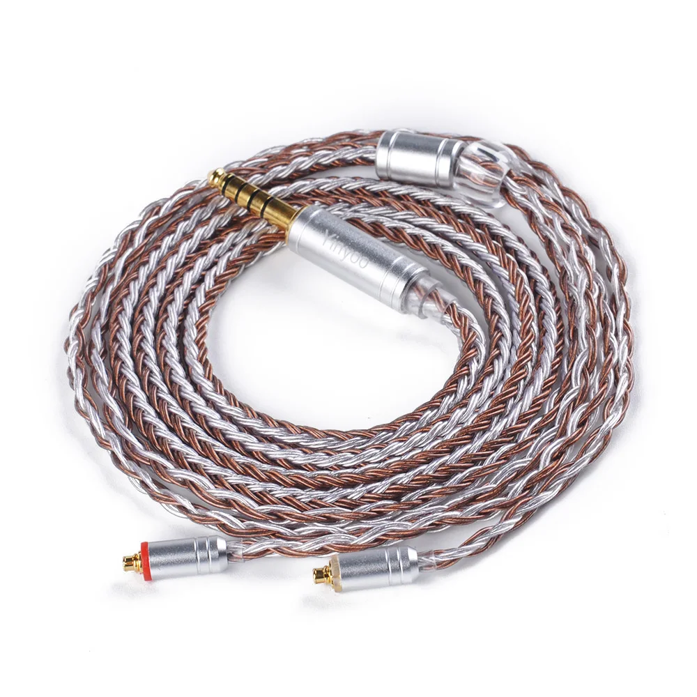 16 ядер посеребренный MMCX кабель для Shure SE215 SE535 SE846 наушники 3 5 мм 2 4 Баланс IPhone Xiaomi