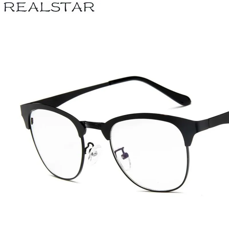 REALSTAR модные золотые металлические оправы для очков женские оптические очки близорукость оправа Брендовые очки против голубого излучения мужские Oculos S313
