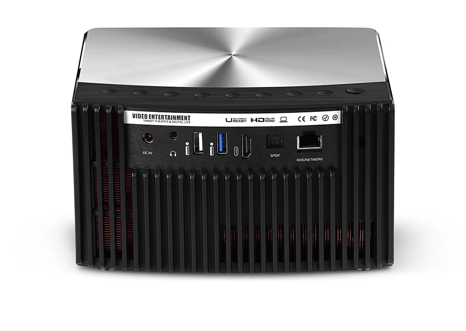 AUN умный проектор H1, 1300 ANSI люмен. Память: 2G+ 16G. Встроенный в Android, wifi, HD. Светодиодный мини-проектор. 1080P домашний кинотеатр