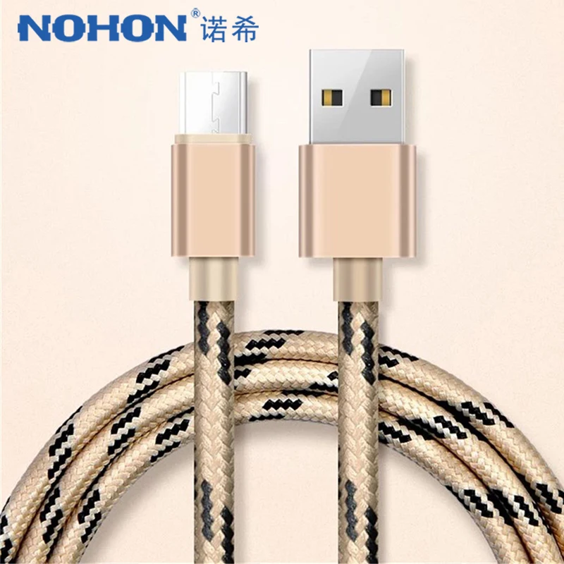 NOHON нейлоновый зарядный кабель для синхронизации Samsung Galaxy S7 S6 Huawei Micro USB Xiaomi 4X 4A