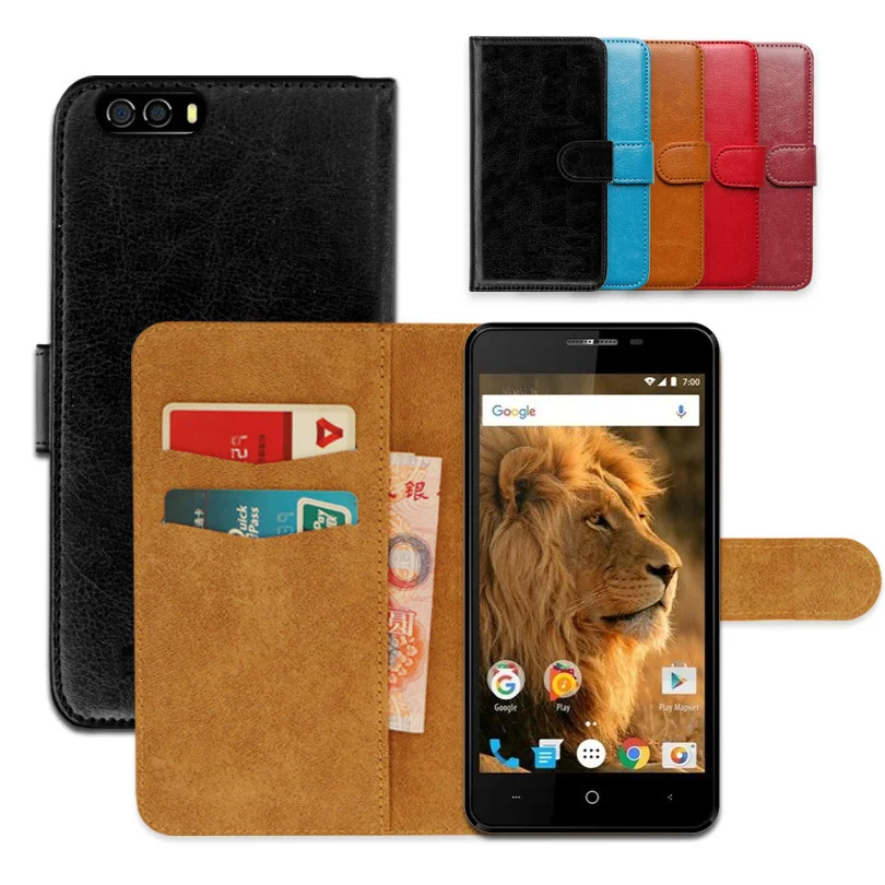 Ультратонкий кожаный чехол книжка для Vertex Impress Lion dual cam 3G|wallet case|case forbook case |