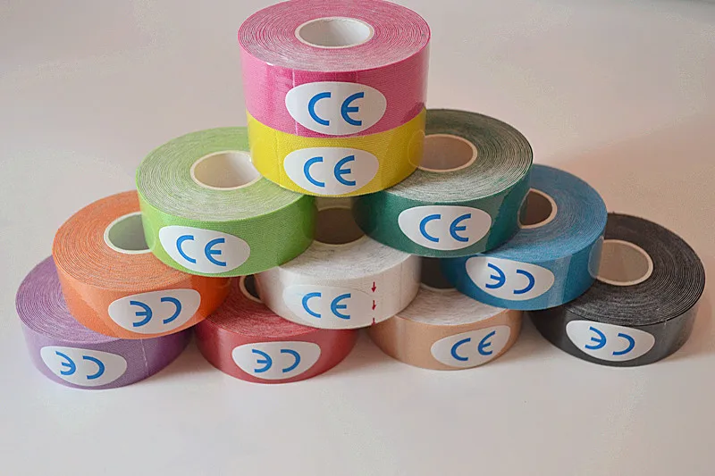 

12 Rollst Sports Kinesiology Tape Roll Cotton Elastic Apertured Muscle Stickers Adhesive Bandage Strain Injury Support