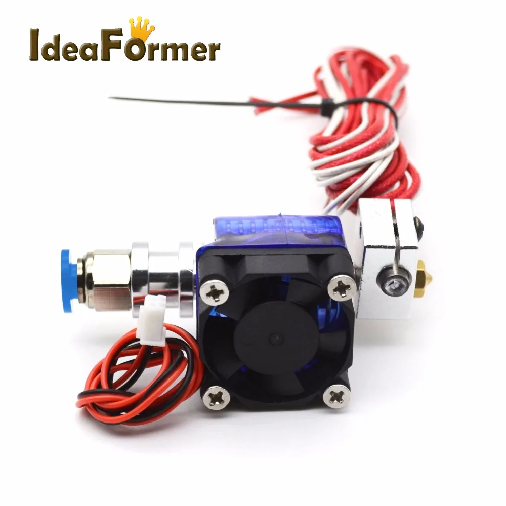 3D-принтеры на дальние расстояния V6 J-head hotend экструдер с вентилятором для 1,75 мм 12 V/24 V 0,2/0,3/0,4/0,5 мм сопло-насадка для E3D Makerbot Reprap