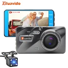 Автомобильный видеорегистратор Bluavido, 4 дюйма, IPS 1080P, ADAS, ночное видение, IMX323, два объектива, Full HD 1080P, Автомобильные видеорегистраторы с циклической записью