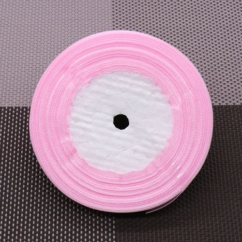 light pink Мм 50 ярдов 10 мм органза ленты лук для DIY Свадебная вечеринка Рождество год дома ручной работы ремесло украшения поставки - Цвет: light pink