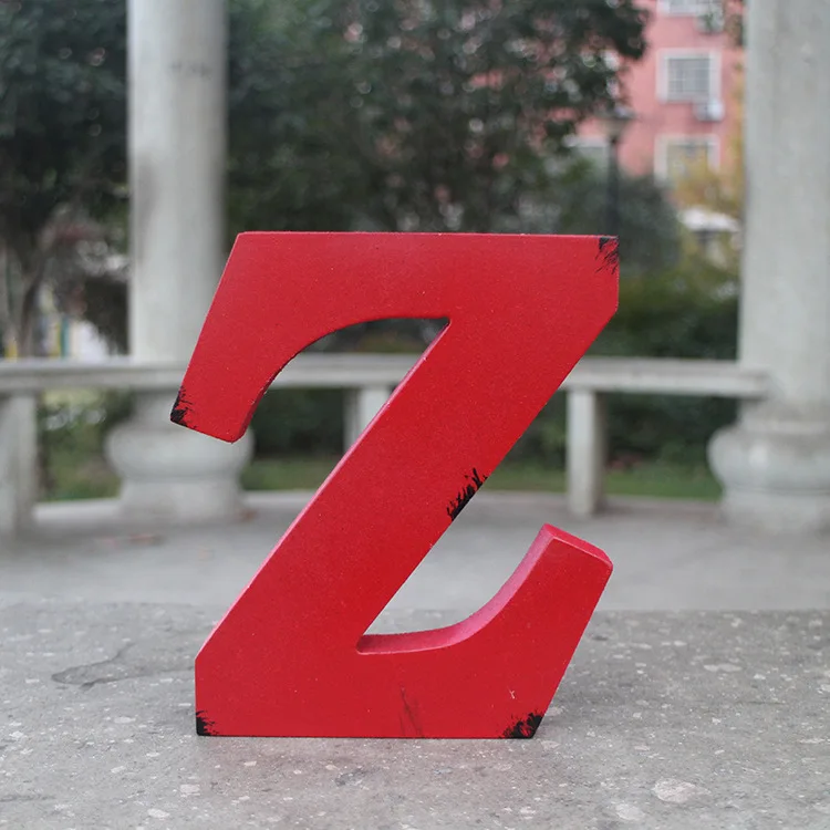 Z 18 см/" деревянные буквы заглавные английские буквы украшение для дома, сада, свадьбы декоративные буквы алфавита экологически чистые - Цвет: Z