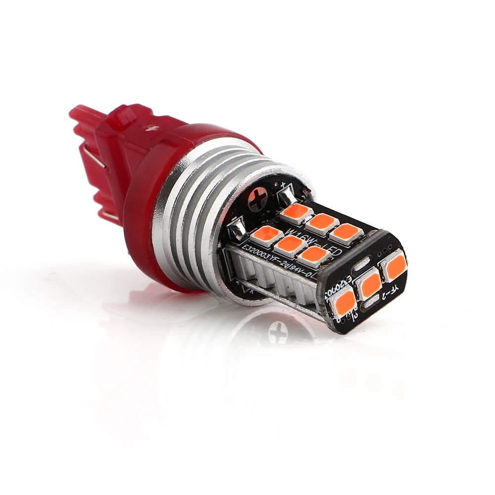 2X T25 3156 P27W 3157 P27/5W 2835 15 SMD Светодиодная лампа canbus Белый Янтарный Красный 12В 24В для