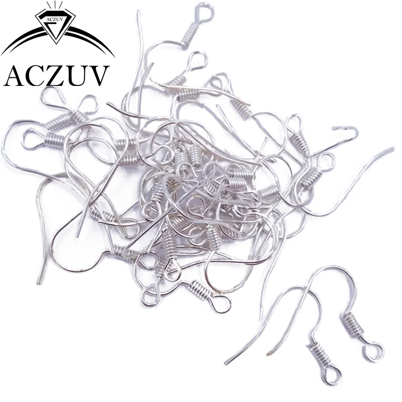 Оптовая продажа 2000 шт Серьга-пружина крючки серьги ювелирные изделия серебро