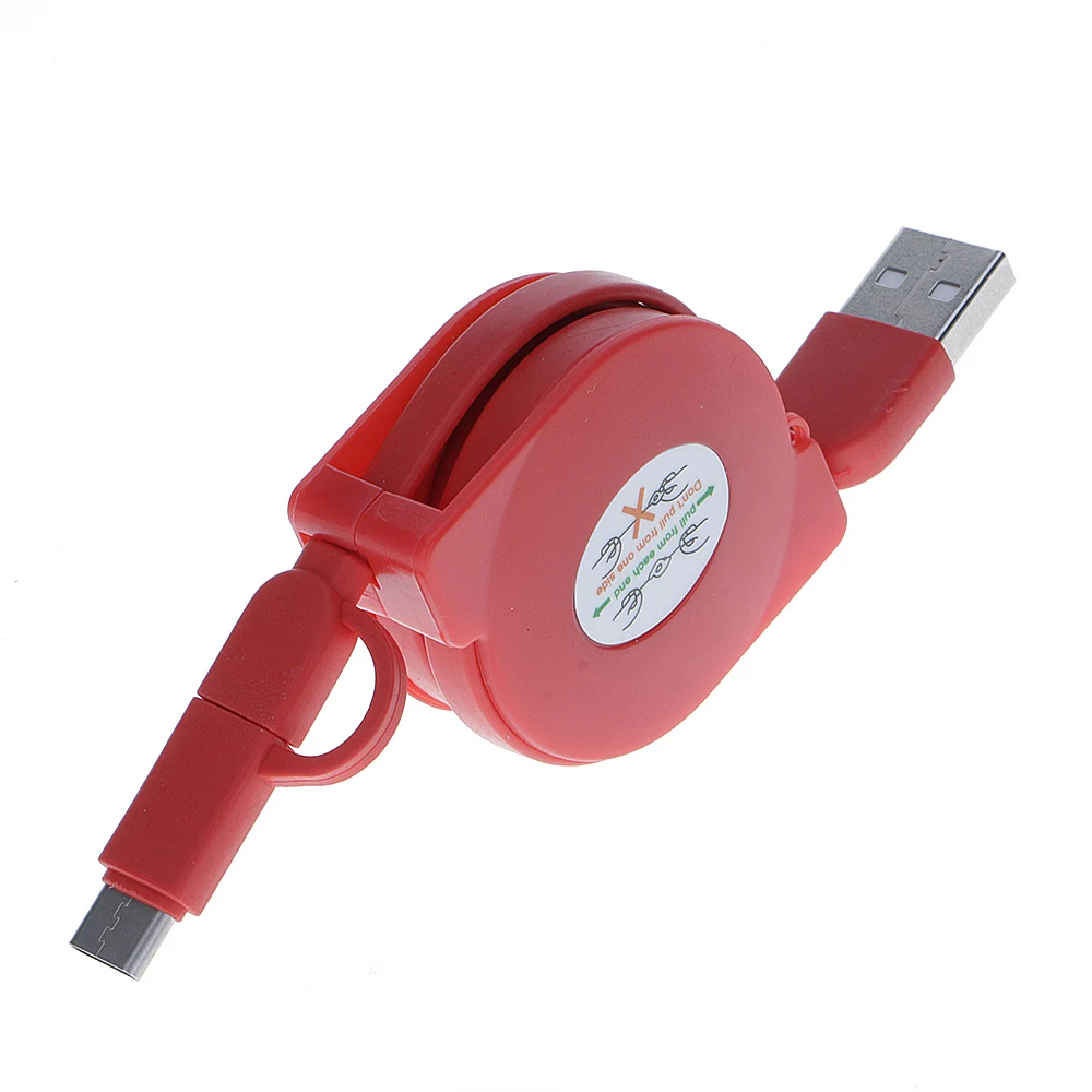 Новое поступление Портативный 2 в 1 USB кабель для синхронизации данных выдвижной
