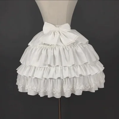 

Ball Gown Underskirt Short Dress Black And white Cosplay Petticoat Bones Lolita Petticoat Ballet Lace edageCrinoline 40 cm